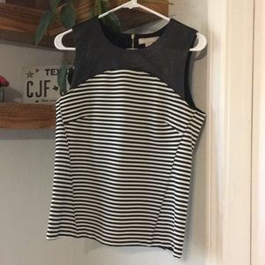 Banana Republic Leather Trim Tank